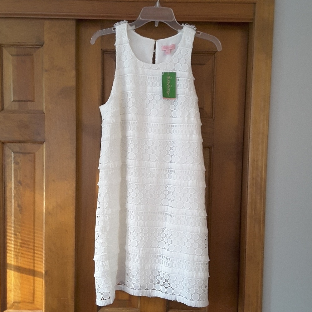 Lilly Pulitzer White Anette Shift Dress NWT Size 8
